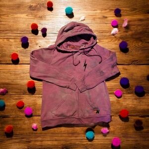 Aviator Nation Tie-dye Pink Bolt  Hoodie